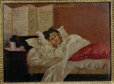 Arthur Rimbaud in his Bed in Brussels by Jef Rossman